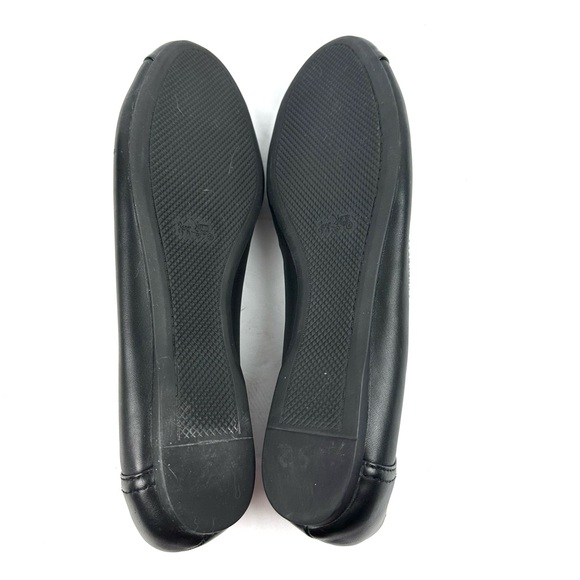 Coach Chelsea Ballet Flats 9.5 Black Soft Leather Cap Toe Slip On Shoes Womens - Picture 12 of 13